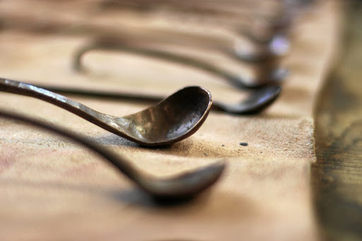 Spoons made at Hicks's forge.