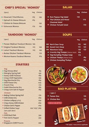 Asia Seven Express menu 