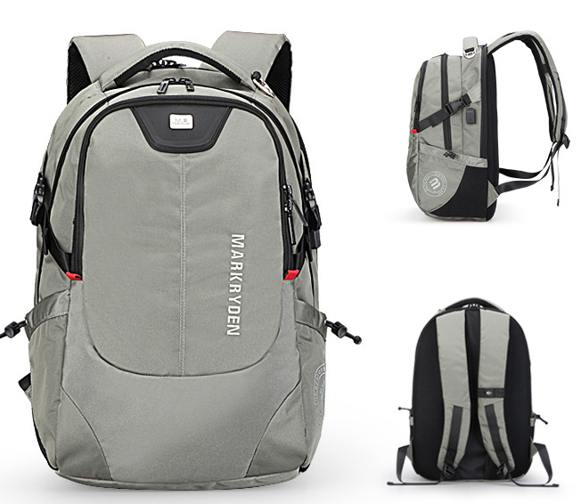 Heren rugzak met externe USB-oplaadpoort, business laptoptas, reistas voor mannen, perfect voor werk en reizen, comfortabel en functioneel