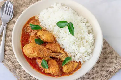 Basmati Rice With Chicken Curry [2 Pieces]