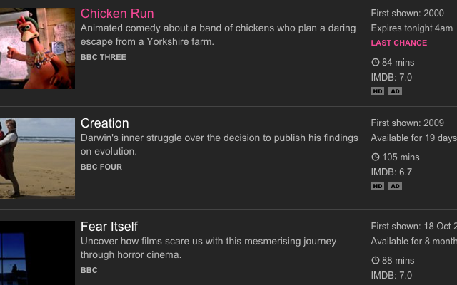 IMDB™ ratings for BBC iPlayer™ Preview image 2