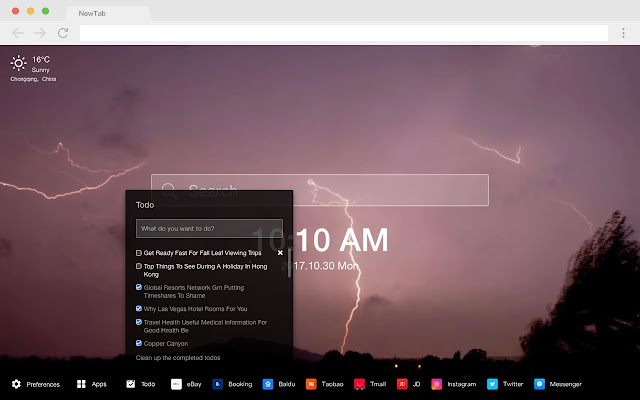 Lightning HD Wallpapers New Tab Theme