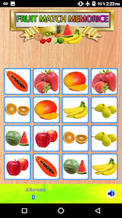 Fruit Match Memorice Memory Game! Screenshot