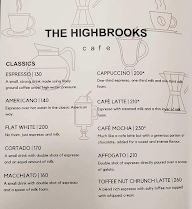 The Highbrooks Cafe menu 2