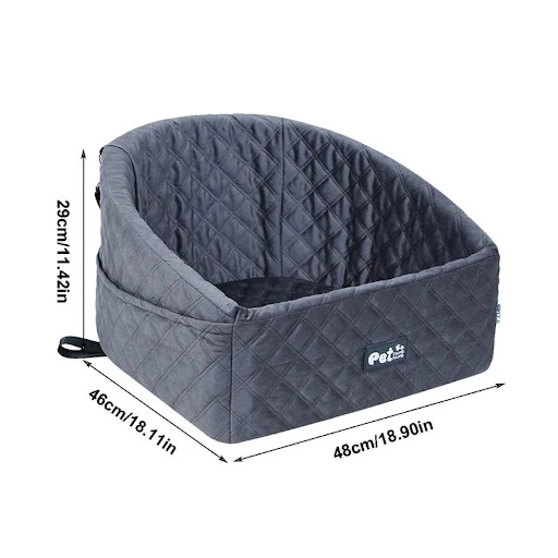 Dog Car Seats For Small Dogs Elevated Pet Car Seat With Adjustable Straps Dog Car Carrier With Washable Removable Cover 