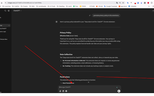 Stop Auto Scroll in ChatGPT