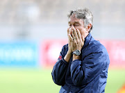 Black Aces coach Muhsin Ertugral during the Absa Premiership match between Ajax Cape Town and MP Black Aces at Athlone Stadium on February 10, 2016 in Cape Town, South Africa.