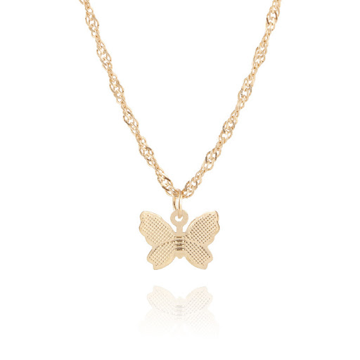 Title 1, Metal Butterfly Tassel Pendant Womens Clavicle