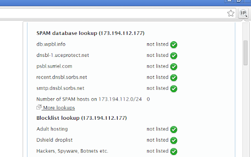 IP Address and Domain Information