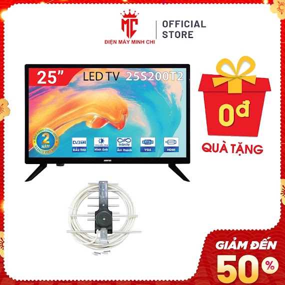 Tivi Led Asanzo 25 Inch Màn Hd 720P Model 25S200T2N Nguồn 12V Bảo Hành 24 Tháng