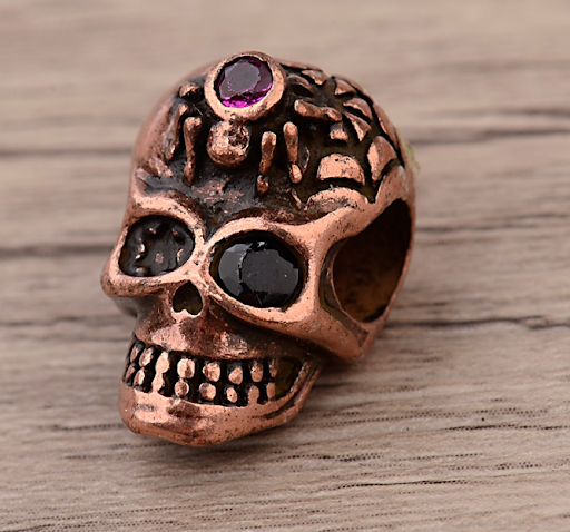 Title 2, Copper Micro Inlay, Zircon Spider Skull, Micro ...