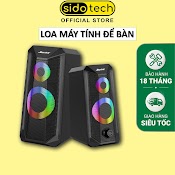 Loa Máy Tính Mini Để Bàn Sidotech K102 Hiệu Ứng Đèn Led Rgb Âm Thanh Vòm 3D Sống Động Sắc Nét Cho Tivi Vi Tính Laptop