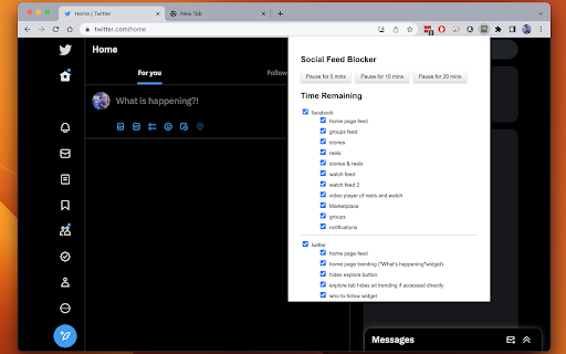 Social Feeds Blocker