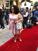 Minister of Water and Sanitation Nomvula Mokonyane on the red carpet ahead of the state of the nation address in Cape Town on 16 February 2018.