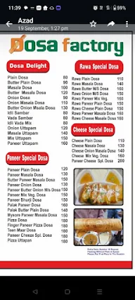 Swastikk Dosa Factory menu 1