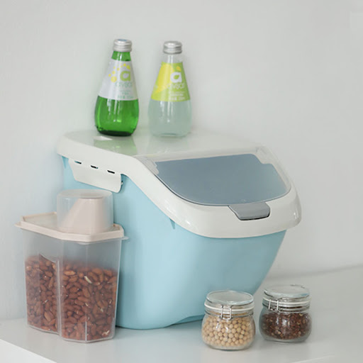 Title 5, Bullet Cover Rice Storage Box Kitchen Home Keep...