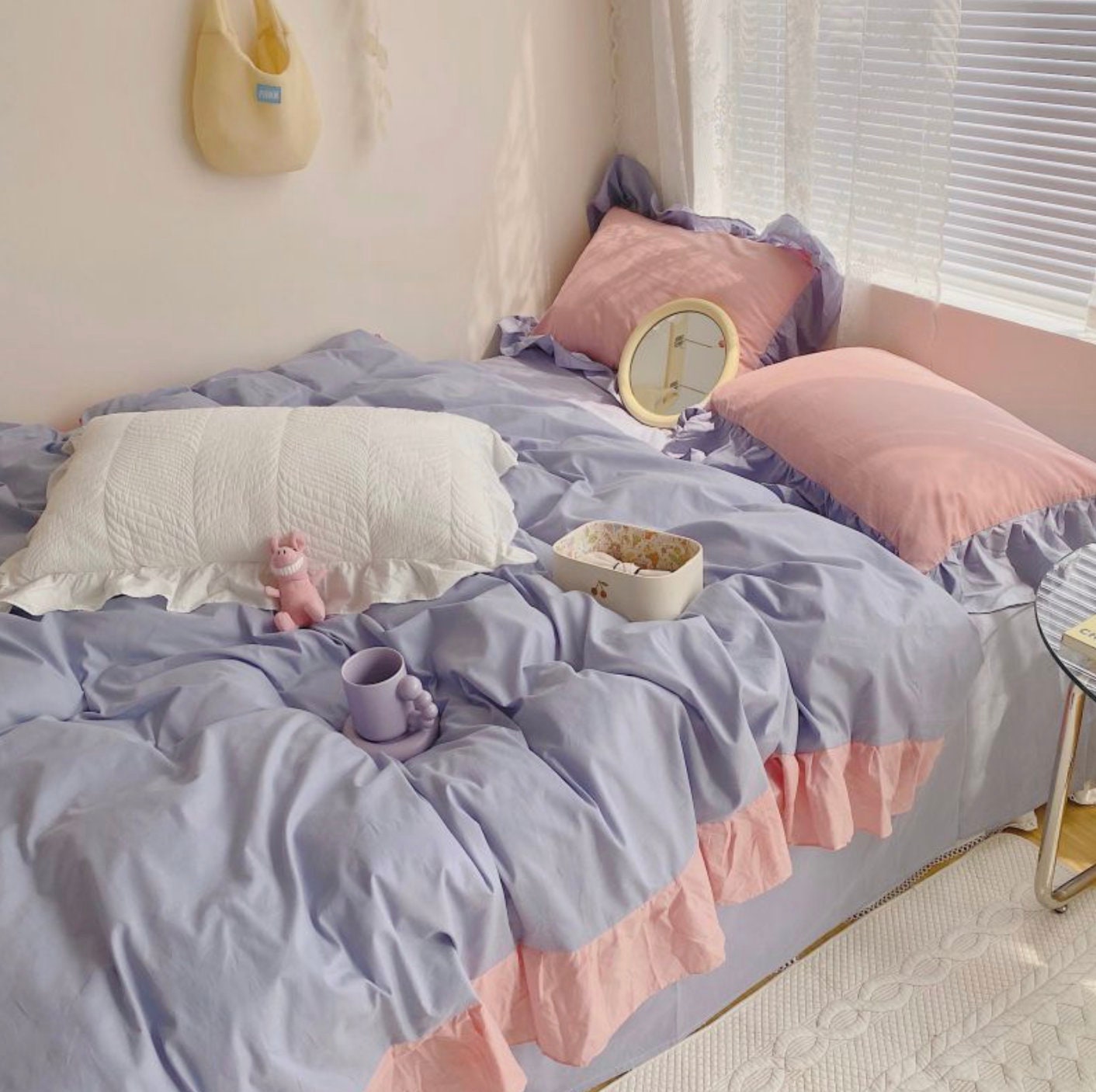 Pink and blue bedding Ideas