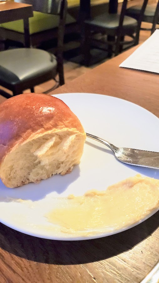 Headwaters Parker House Roll with maple butter