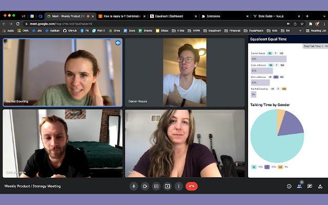 Equal Time for Google Meet chrome extension