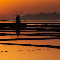 Tramonto alle saline di Marsala di 