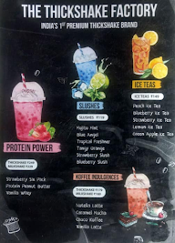 The Thickshake Factory menu 1