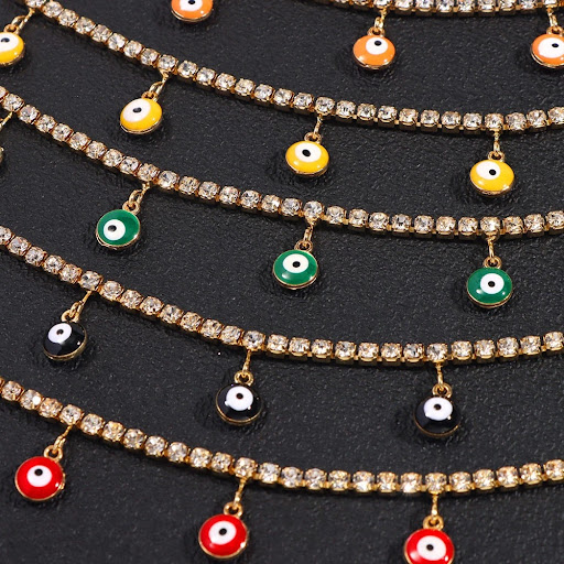 Title 9, Boho Womens Rhinestone Eye Body Chain, a dazzl...