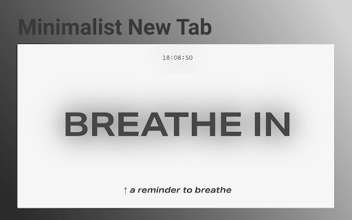 BREATHE - minimalist New Tab