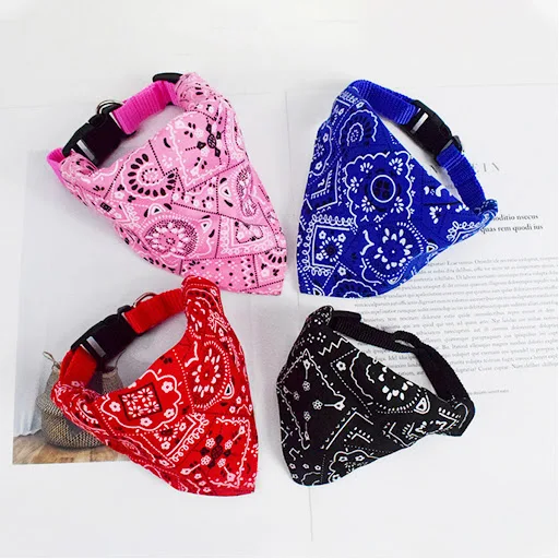 Pet Dog Neck Scarf Puppy Cat Dog Collar Bandana Collar Scarf Saliva Towel Collar Dog Accessories Adjustable Pet Puppy Ca