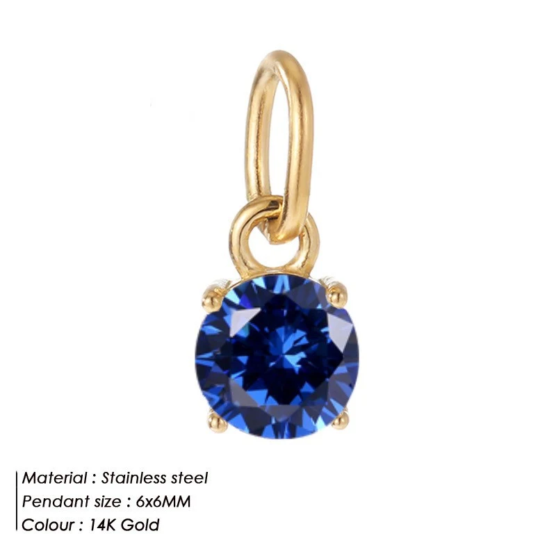 New stainless steel round diamond ladies' pendant, a versatile and all-match accessory, perfect jewelry for any outfit, 