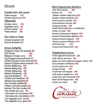 The Cascade Grab & Go menu 1