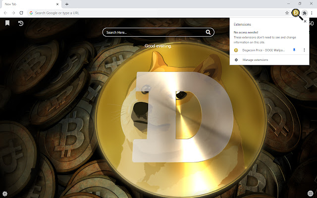 Dogecoin Price - DOGE Wallpaper New Tab