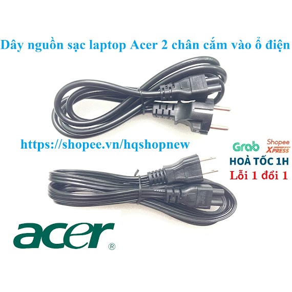 [Dây Xịn] Dây Nguồn Sạc Laptop Acer 2 Chân Cắm Vào Ổ Điện