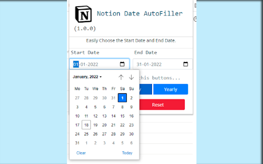 Notion Date Filler