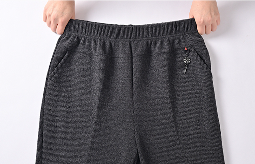 Title 13, Plush high-waist plus-size loose trousers for m...