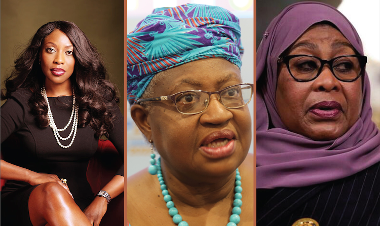 Mo Abudu, Ngozi Okonjo-Iweala and Samia Suluhu.