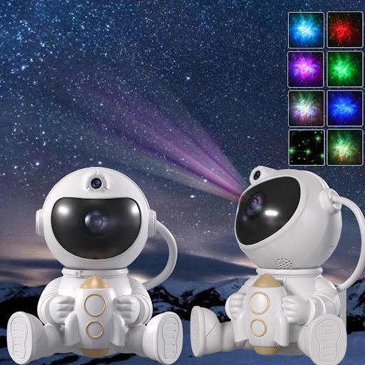 Title 1, XINGX Rocket Astronaut Star Light, projects a c...