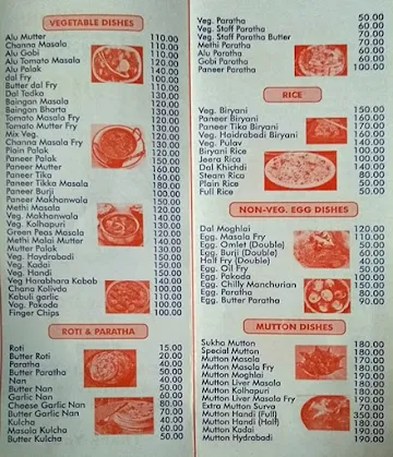 Hotel Satish Restaurant & Bar menu 