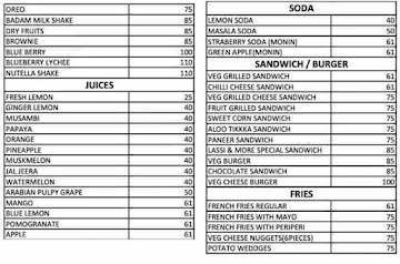 Lassi &  More menu 