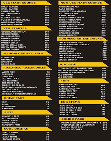 Biryani Swaad menu 