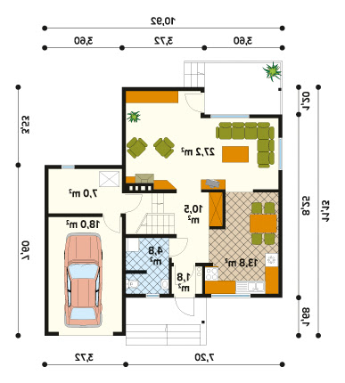 Stokrotka 2 dr-S - Rzut parteru