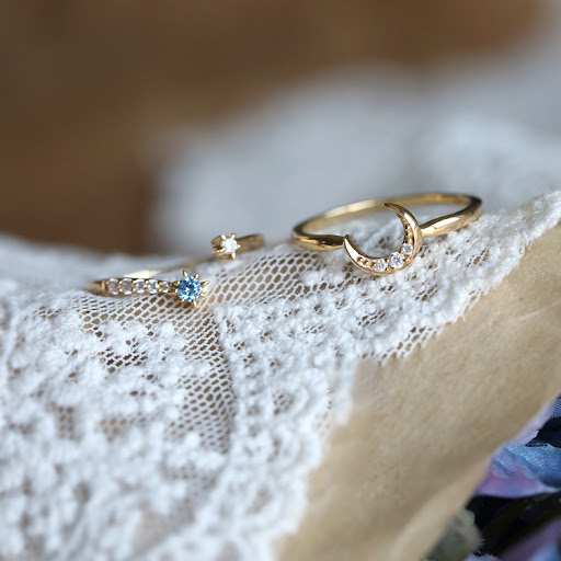 Title 2, S925 Sterling Silver Zircon Simple Star And Moo...