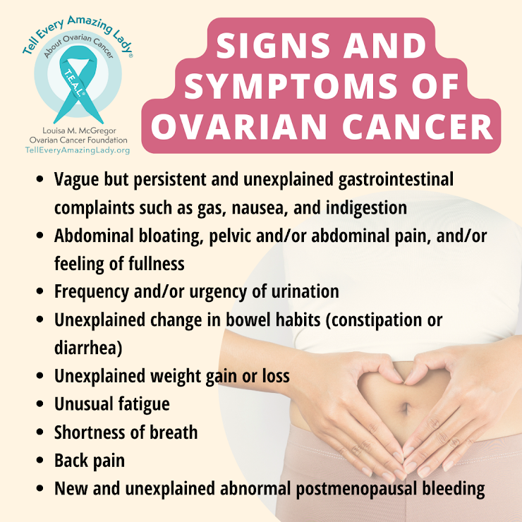 Visit telleveryamazinglady.org/ovarian-cancer/ to learn more.