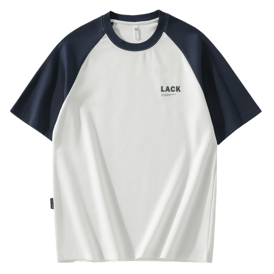 T-shirt japonaise à col rond et couleurs contrastées, rétro, décontractée, imprimée, ample, manches raglan. Le look parfait pour un style décontracté et tendance.