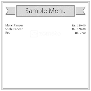 Khat Shyam Ji Dhaba menu 