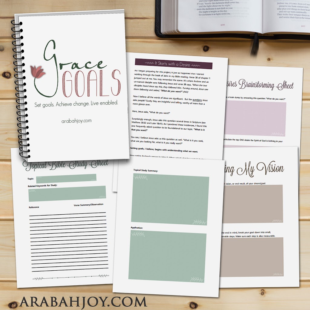 Do you want to make real change this year? The Grace goals planner and Bible study is for you!