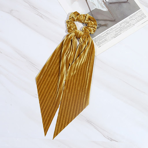 Title 3, Corduroy Solid Color Long Streamer Hair Circle,...