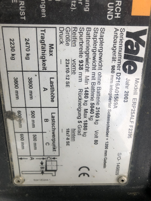 Picture of a YALE ERP25ALF