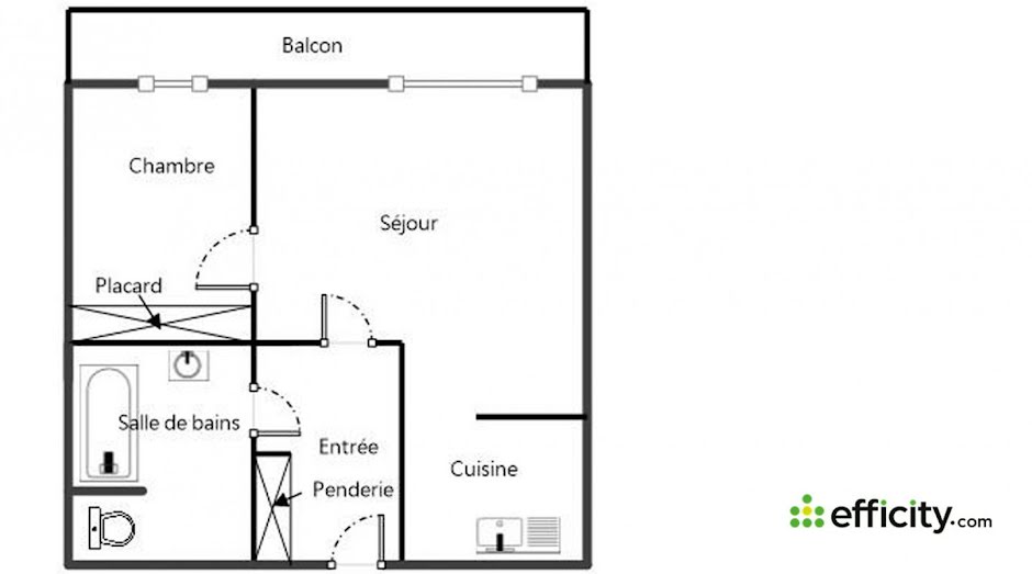 Vente appartement 2 pièces 35.4 m² à Pineuilh (33220), 60 000 €