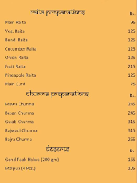 Ghoomar Traditional Thali Restaurant menu 5