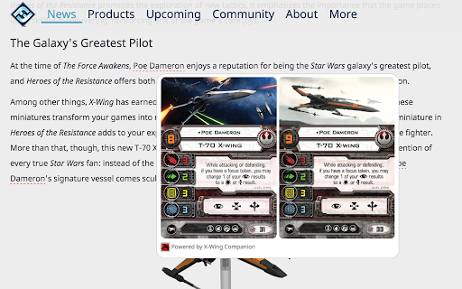 X-Wing Companion Card Viewer